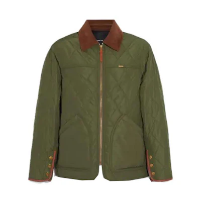 COACH SS23 Green Colorblock Collared Jacket CF799-PJR