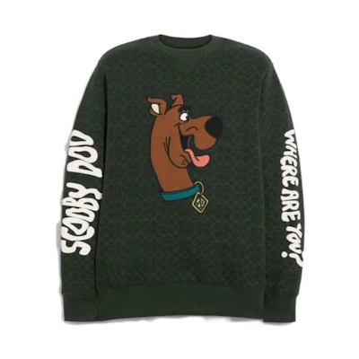 COACH SS23 Green Pullover Sweatshirt with Animal Print for Men CE135-GRN
