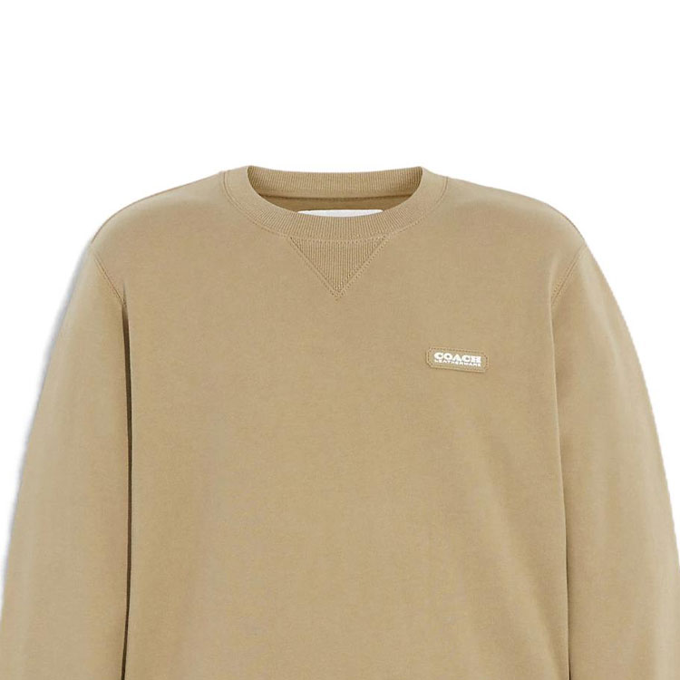 Purchase 코치 SS23 레터 프린트 크루넥 긴팔 풀오버 스웨트셔츠 카키 CB494-OLV