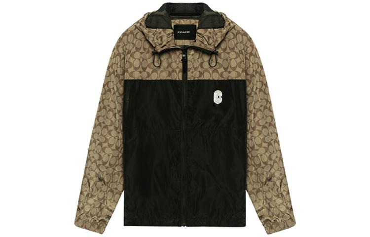 COACH SS23 Logo Patchwork Khaki Hoodie Jacket for Men. CI360-E7V 圖 2