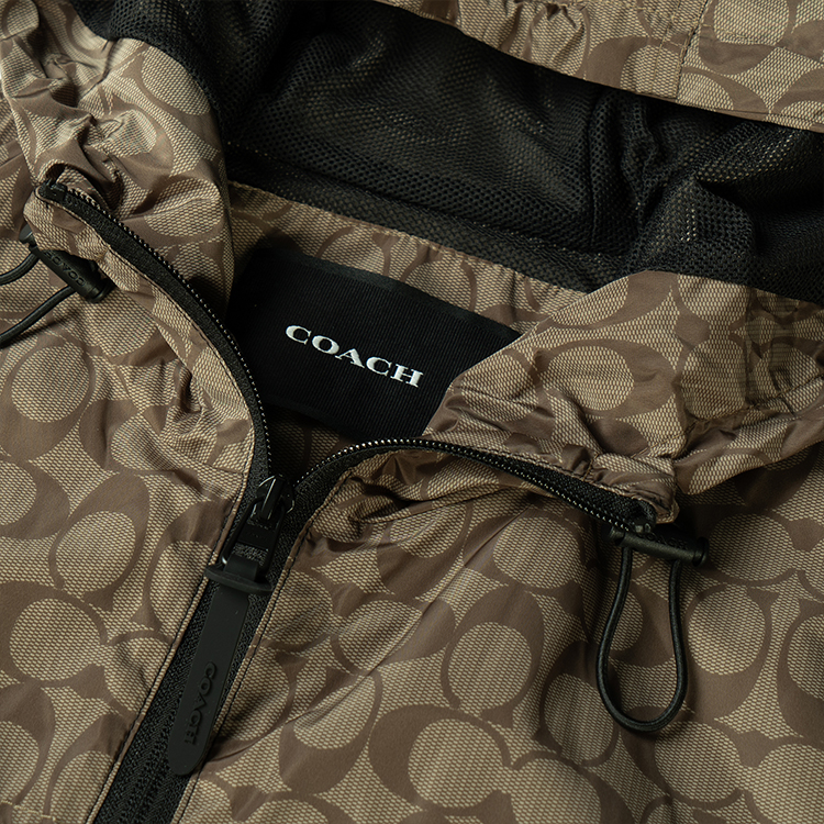 COACH SS23 Logo Patchwork Khaki Hoodie Jacket for Men. CI360-E7V 圖 6