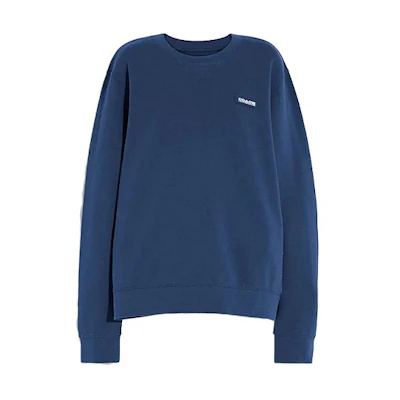 COACH SS23 Logo Print Pullover Sweatshirt Deep Blue () C5760-DEB