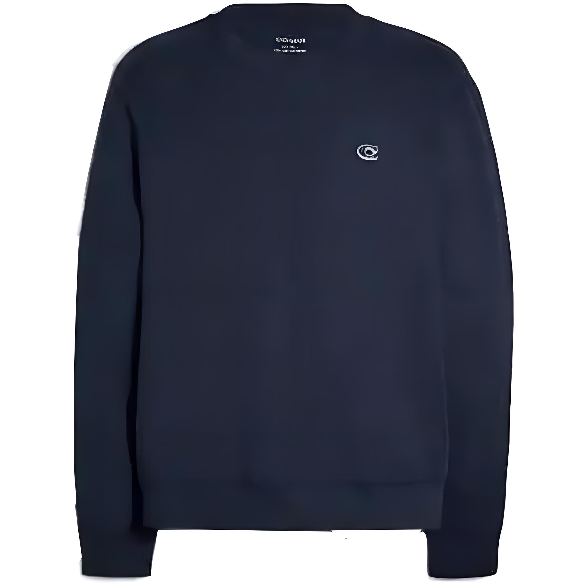 COACH SS23 Navy Logo Crewneck Sweatshirt C7827-THY