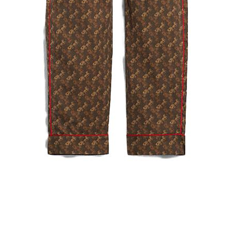 Details for COACH 男士SS23棕色印花休闲裤。 CD763-A8T