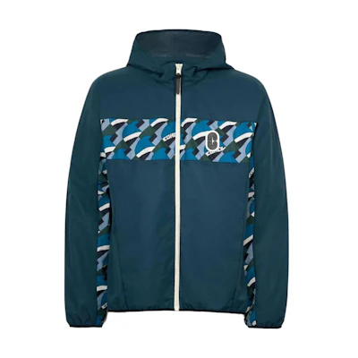 COACH SS23 Patterned Printed Zip Hoodie Jacket - Blue C0311-QSZ