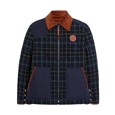 COACH SS23 Plaid Zip-Up Collared Jacket Multicolor Menswear CB668-UJ3