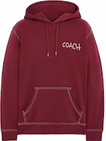 COACH SS23 Red Sweatshirt with Solid Color Logo Embroidery CF885-DRD COACH SS23 Red Sweatshirt with Solid Color Logo Embroidery CF885-DRD