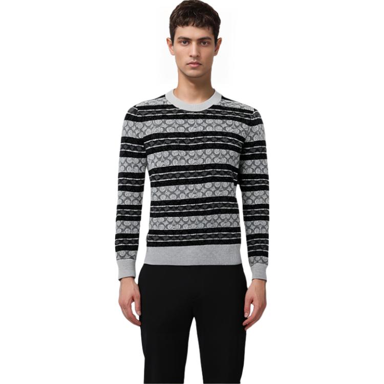 Lookbook COACH SS23 ストライプ クルーネック プルオーバー セーター ブラック C7810-CGR