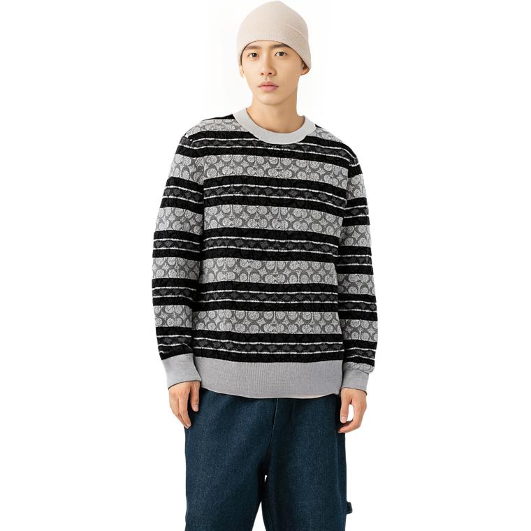Purchase COACH SS23 ストライプ クルーネック プルオーバー セーター ブラック C7810-CGR