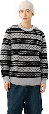 COACH SS23 ストライプ クルーネック プルオーバー セーター ブラック C7810-CGR Purchase COACH SS23 ストライプ クルーネック プルオーバー セーター ブラック C7810-CGR