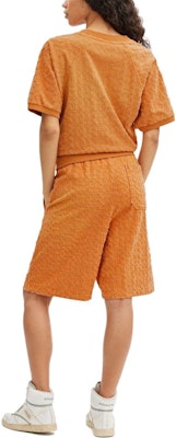 コーチ SS23 ユニセックス オレンジ クルーネック 半袖 スウェットシャツ CJ888-B4D Shop コーチ SS23 ユニセックス オレンジ クルーネック 半袖 スウェットシャツ CJ888-B4D