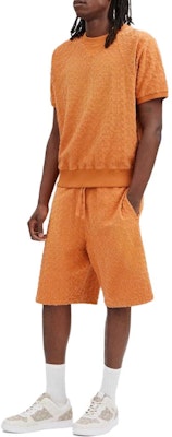 コーチ SS23 ユニセックス オレンジ クルーネック 半袖 スウェットシャツ CJ888-B4D Details for コーチ SS23 ユニセックス オレンジ クルーネック 半袖 スウェットシャツ CJ888-B4D