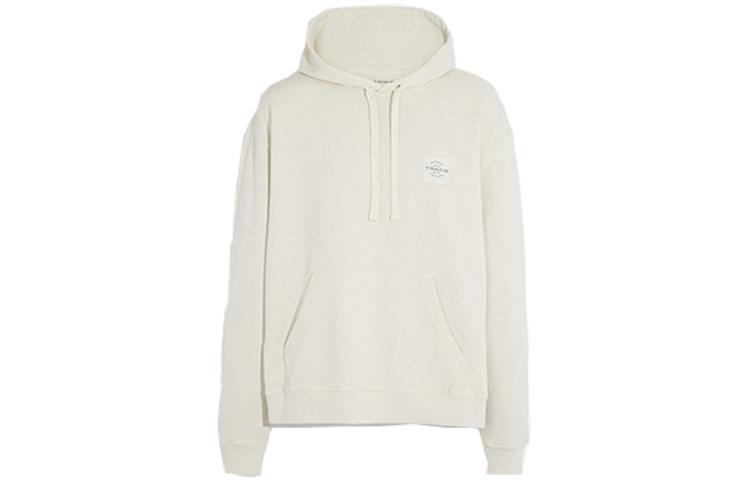 COACH SS23 White Hoodie with Logo Print CF811-CRM