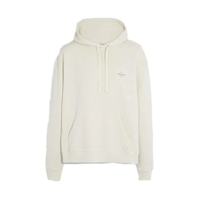 COACH SS23 White Hoodie with Logo Print CF811-CRM