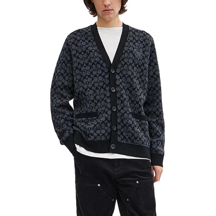 Lookbook COACH SS24 黑色针织开衫 带Logo图案 CN456-OY2