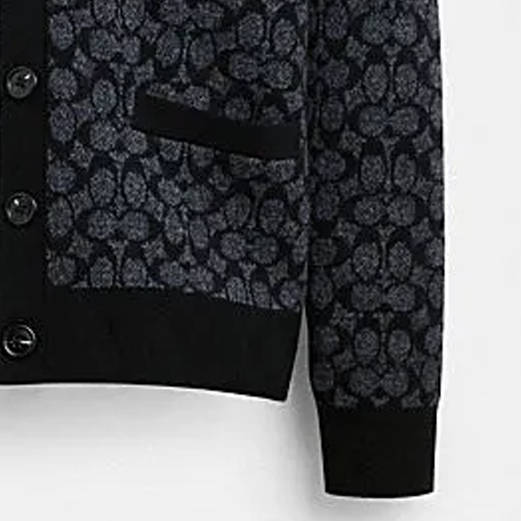 Purchase COACH SS24 黑色针织开衫 带Logo图案 CN456-OY2