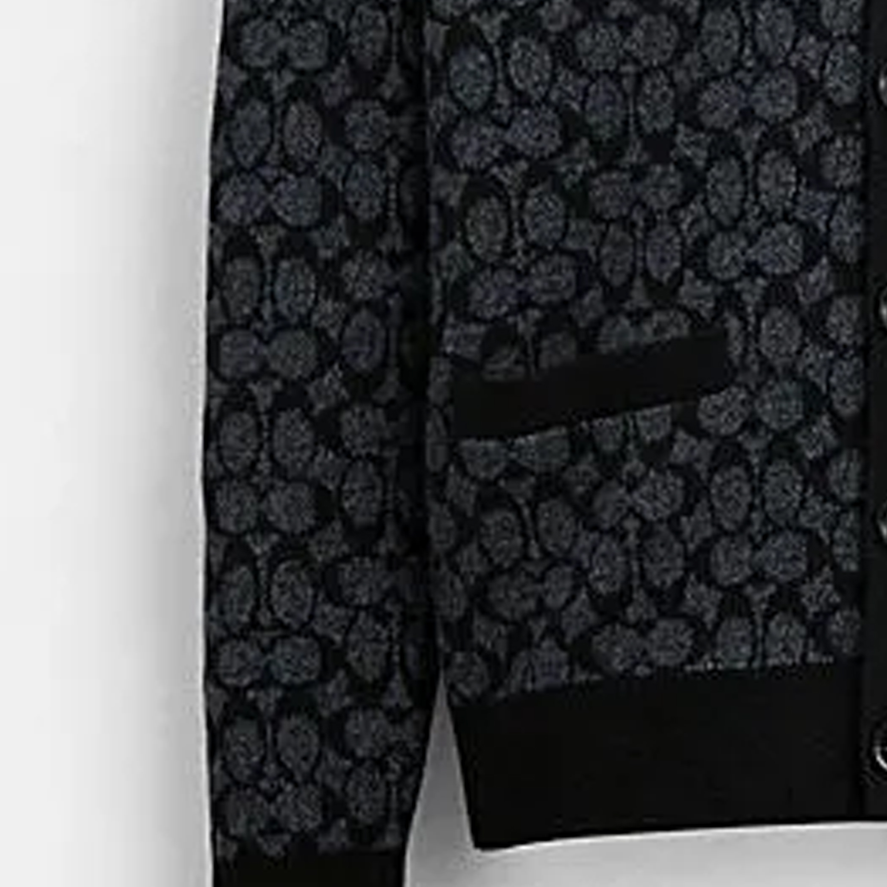 Cheap COACH SS24 黑色针织开衫 带Logo图案 CN456-OY2