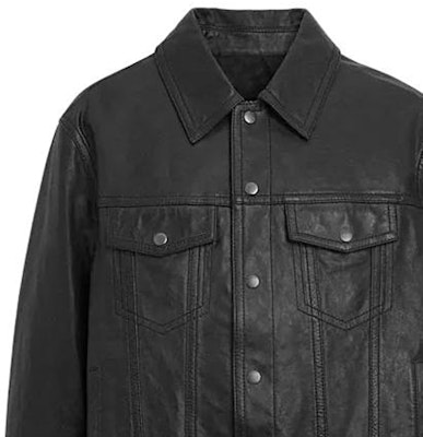 COACH SS24 黑色皮革夾克,襯衫領設計與鈕扣開合款式。 CM795-BLK Purchase COACH SS24 黑色皮革夾克,襯衫領設計與鈕扣開合款式。 CM795-BLK