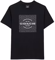 Order COACH SS24 黑色字母印花圓領T恤 CO790-BLK