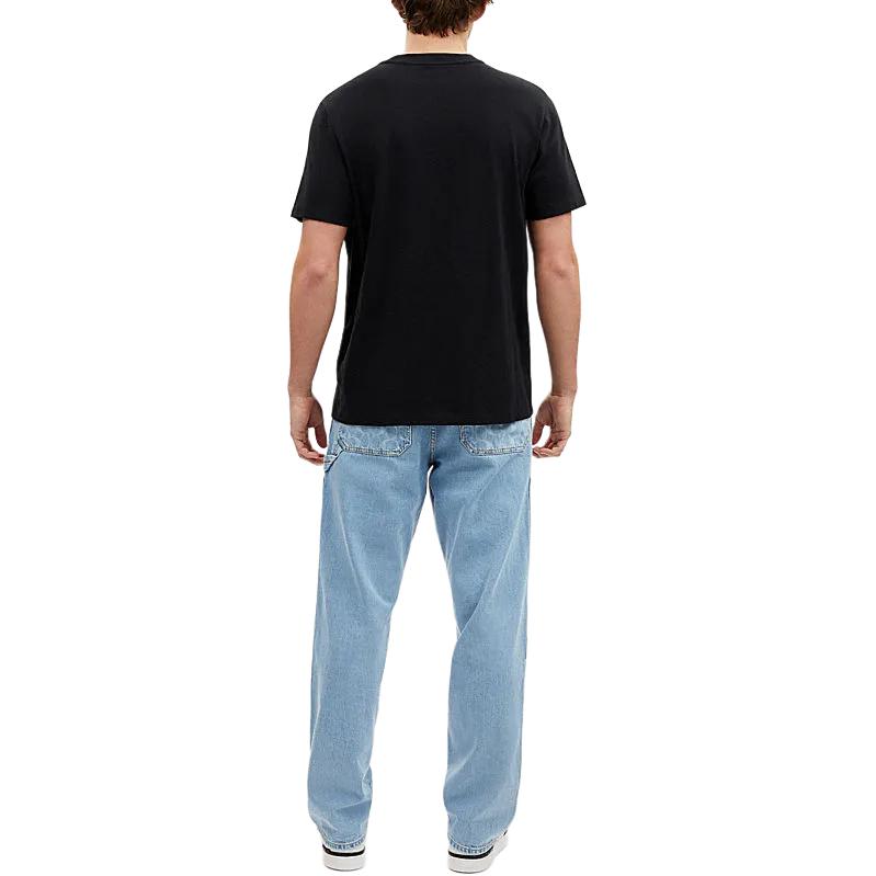 Shop コーチ SS24 ブラック レタープリント クルーネック Tシャツ CO790-BLK