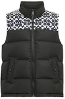 COACH SS24 Black Patchwork Stand-Collar Sleeveless Down Vest. CO750-WFL COACH SS24 Black Patchwork Stand-Collar Sleeveless Down Vest. CO750-WFL