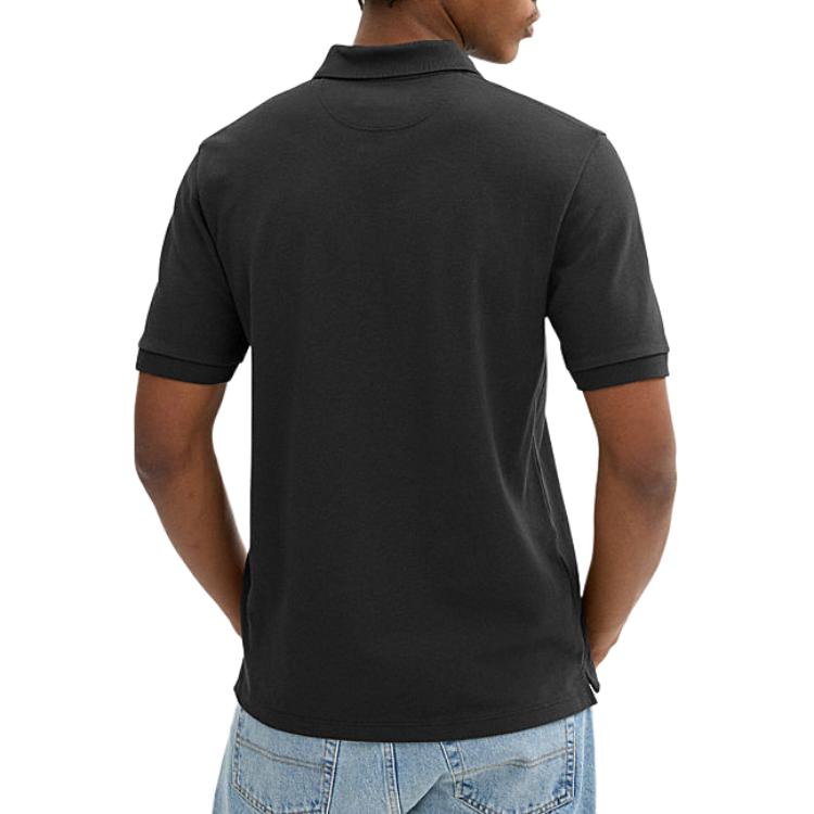 Shop コーチ SS24 ブラック ポロシャツ キャリッジ柄入り CT025-BLK