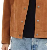 Details for COACH SS24 Brown Solid Color Button-Up Leather Jacket Long Sleeve Casual CQ106-TN2