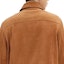 Sizing COACH SS24 Brown Solid Color Button-Up Leather Jacket Long Sleeve Casual CQ106-TN2