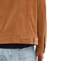 Cheap COACH SS24 Brown Solid Color Button-Up Leather Jacket Long Sleeve Casual CQ106-TN2