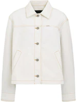 COACH SS24 Casual Solid Single-Breasted Pocket Jacket - Gray White CT430-OFW COACH SS24 Casual Solid Single-Breasted Pocket Jacket - Gray White CT430-OFW