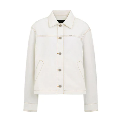 COACH SS24 Casual Solid Single-Breasted Pocket Jacket - Gray White CT430-OFW