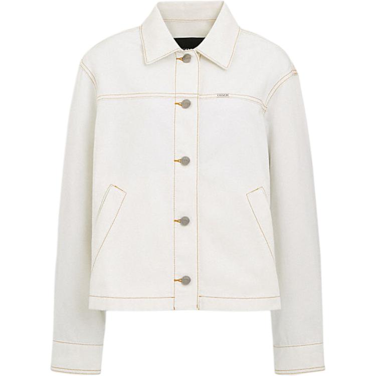 COACH SS24  Casual Solid Single-Breasted Pocket Jacket - Gray White CT430-OFW 圖 2