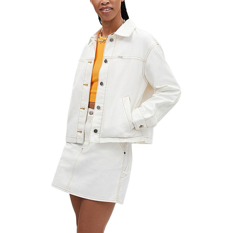 COACH SS24  Casual Solid Single-Breasted Pocket Jacket - Gray White CT430-OFW 圖 3