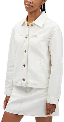 Chaqueta Casual COACH SS24 de Bolsillo Sencillo en Gris Blanco. CT430-OFW Shop Chaqueta Casual COACH SS24 de Bolsillo Sencillo en Gris Blanco. CT430-OFW