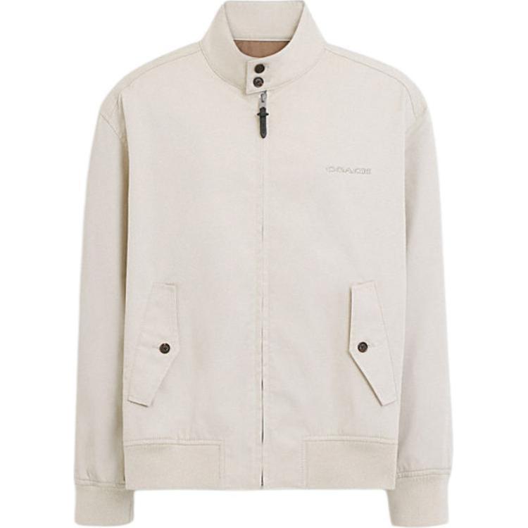 COACH SS24  Casual Zip-Up Long Sleeve Jacket Stone Color CS015-STN