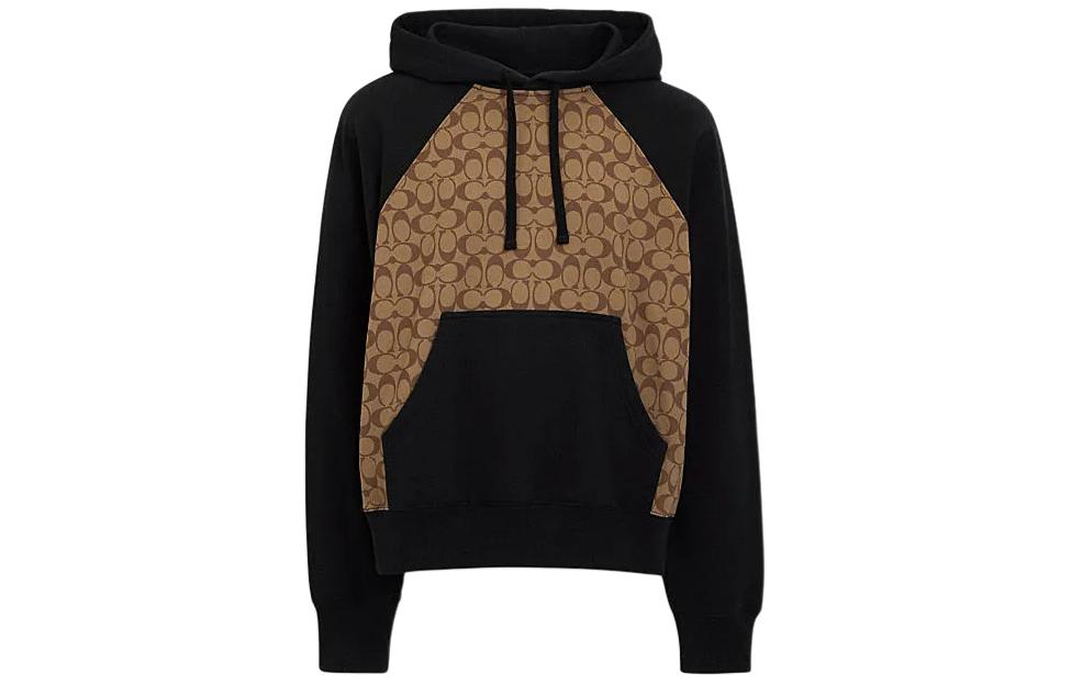 Order COACH SS24 Hoodie Khaki Motif Colorblock Pullover. CO826-OFZ