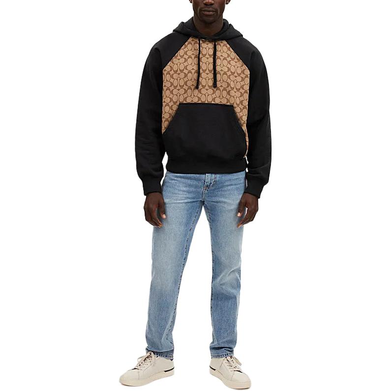 Lookbook COACH SS24 Hoodie Khaki Motif Colorblock Pullover. CO826-OFZ