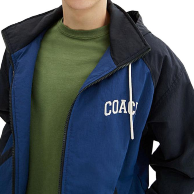 Purchase COACH SS24  Colorblock Zip-Up Hoodie Jacket - Blue. CT736-NV-BL