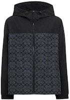 COACH SS24 Colorblock Zip-Up Hoodie Jacket in Charcoal Gray. CO805-R8E COACH SS24 Colorblock Zip-Up Hoodie Jacket in Charcoal Gray. CO805-R8E