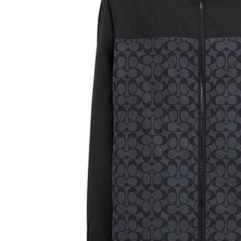 Details for コーチ SS24 カラーブロック ジップアップ フーディ ジャケット チャコールグレー. CO805-R8E