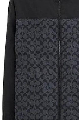 コーチ SS24 カラーブロック ジップアップ フーディ ジャケット チャコールグレー. CO805-R8E Details for コーチ SS24 カラーブロック ジップアップ フーディ ジャケット チャコールグレー. CO805-R8E