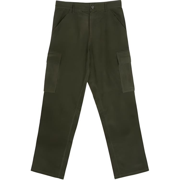 COACH SS24  Green Utility Pants with Flap Pocket and Zipper Closure CX651-CCF