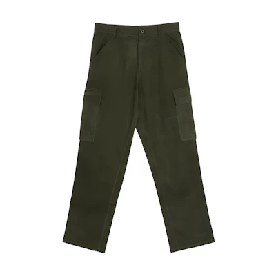 COACH SS24 Green Utility Pants with Flap Pocket and Zipper Closure CX651-CCF