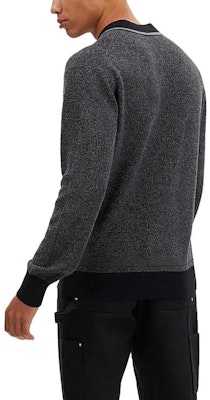 코치 SS24 레터 자수 폴로 긴팔 니트 스웨터 차콜 블랙 CM807-MI5 Shop 코치 SS24 레터 자수 폴로 긴팔 니트 스웨터 차콜 블랙 CM807-MI5