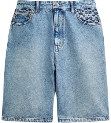 コーチ SS24 ライトブルー ジッパーポケット付きストレートデニムショーツ CR356-P9J Buy コーチ SS24 ライトブルー ジッパーポケット付きストレートデニムショーツ CR356-P9J