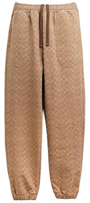 蔻驰 SS24 标志抽绳针织慢跑裤 棕黄色. CP979-RYU Order 蔻驰 SS24 标志抽绳针织慢跑裤 棕黄色. CP979-RYU