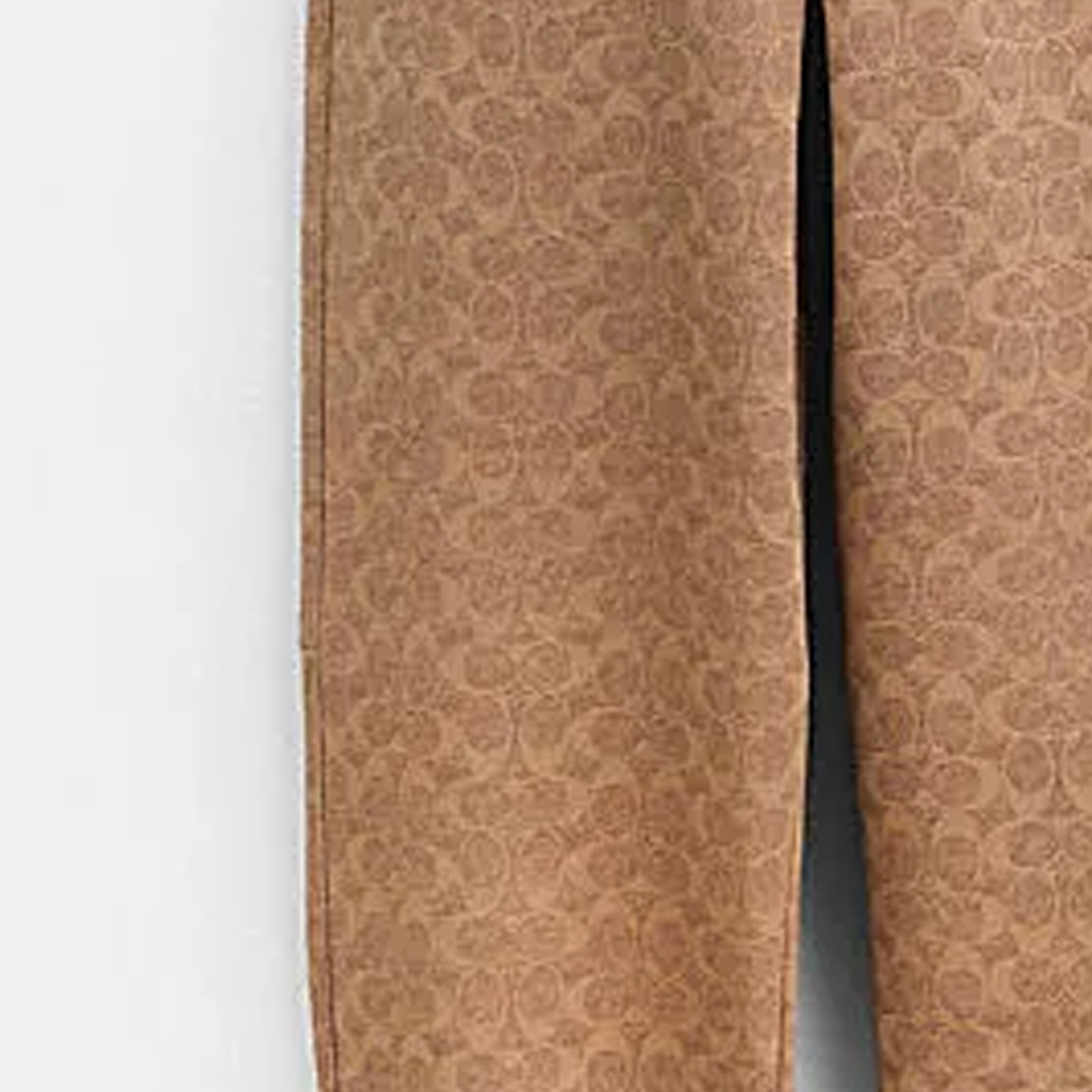 Details for 蔻驰 SS24 标志抽绳针织慢跑裤 棕黄色. CP979-RYU