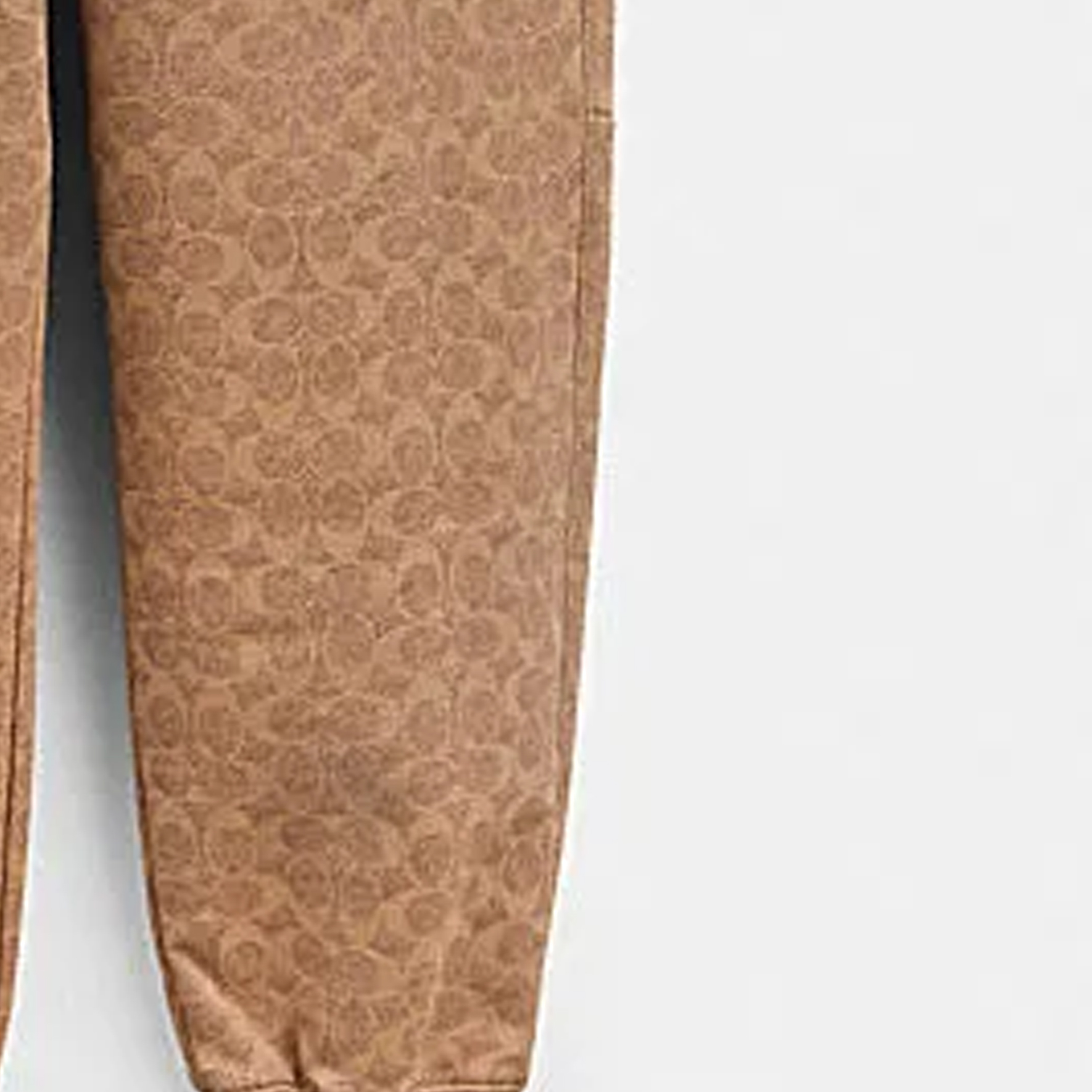 Sizing 蔻驰 SS24 标志抽绳针织慢跑裤 棕黄色. CP979-RYU