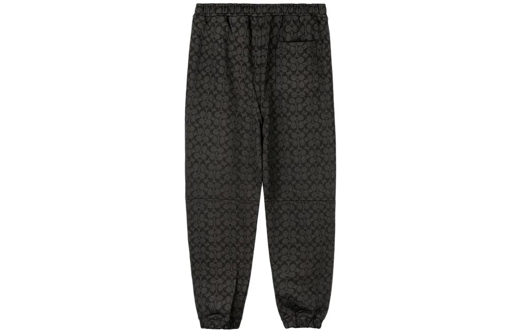 Lookbook COACH SS24 标志抽绳针织休闲裤 - 炭灰色. CP979-R8E