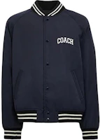 Order COACH SS24 Navy Blue Logo Print Single-Breasted Jacket. CO799-RF2